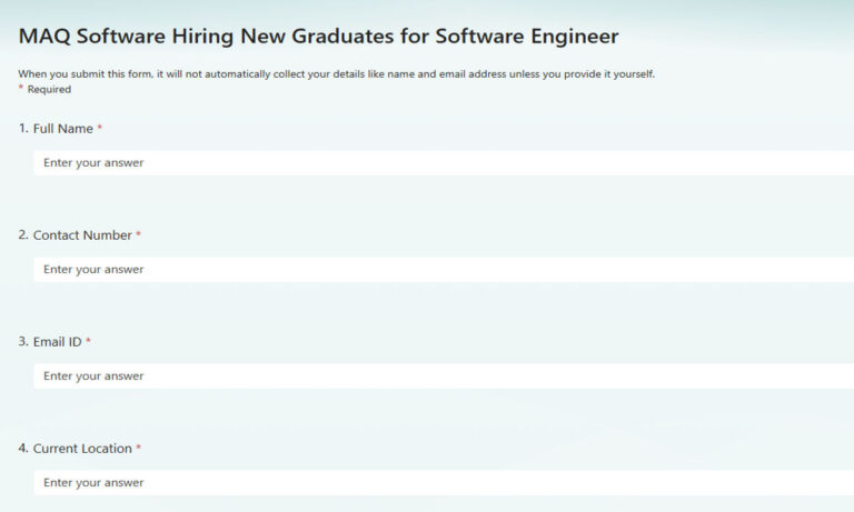 MAQ Software Off Campus Hiring 2025