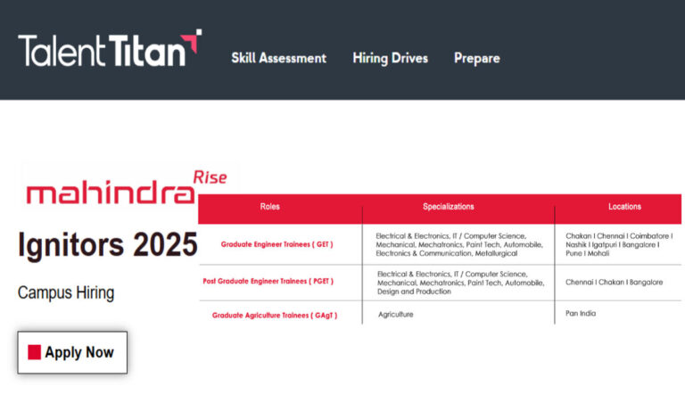 Mahindra Mass Hiring 2025 image from official website of mahindra