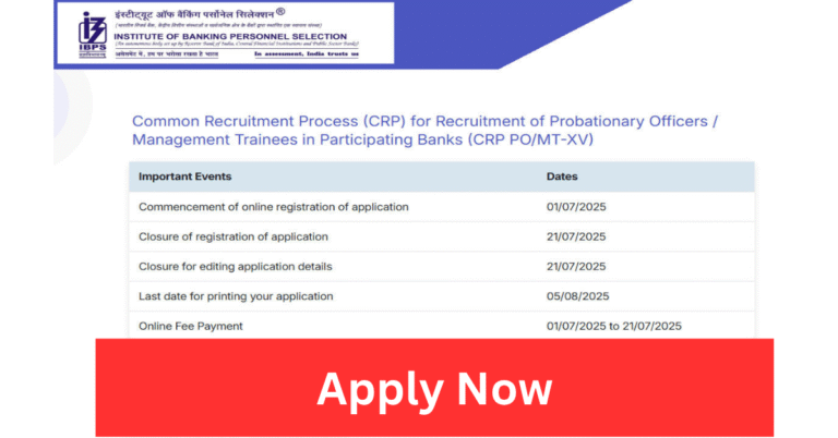 IBPS PO 2025 image from official website of IBPS