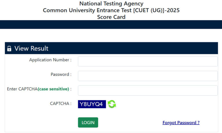 NTA CUET UG 2025 Results OUT image from official website of NTA